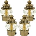 50mm Crystal Diamond Aluminium Curtain Bracket Only/Parda Holder only/Curtain Nobs only/Curtain Finials Only/Curtain Rod Nobs to Attache Upto 1 Inch Rod. (2 Pair, Brown)