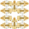 Natural 50mm Crystal Diamond Aluminium Curtain Bracket Only/Parda Holder only/Curtain Nobs only/Curtain Finials Only/Curtain Rod Nobs to Attache Upto 1 Inch Rod. (5 Pair, Gold)