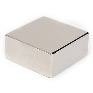 50mm x 50mm x 25mm squarical ndfeb magnet n35- ni multipurpose office magnets pack of 1 silver