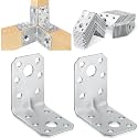 50pack 2" Galvanized Steel L Bracket for Wood Furniture Corner Brace Silver