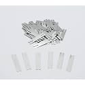 50pcs 0.2*8*40mm H type T type Nickel Plated Steel Strips Sheet Soldering Tabs for DIY 18650 Lithium Battery Pack, Battery Connector Tab Battery Cell Spot Welding Welder (0.2*8*40mm H type)