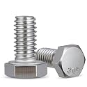 50Pcs 1/4-20 x 3/4" Hex Head Screw Bolt,304 Stainless Steel 18-8,External Hex Drive,Fully Threaded.