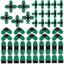 50Pcs 1/4 Inch Drip Irrigation Fittings Kit for Garden Greenhouse