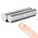 50pcs 10mmx2mm Magnets (Actual Size) - Small Thin Round Magnets for 3D Printing, Crafts, DIY, Refrigerator, Office and Home Projects - Come with a Storage Case