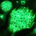 50pcs Balloon Lights Mini LED Lights Round Long Standby Time Ball Lamps for Paper Lantern Birthday Party Christmas Halloween Decoration Green Plastic