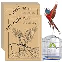 50PCS Disposable Bird Cage Liners 19.6x15.6 Inch Absorbent Precut Paper Pads for Parrots & Small Birds - Cage Bottom Protectors with Quick Cleanup Design