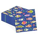 50Pcs Fish Cocktail Napkins 5 x 5 inch 3Ply