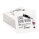 50Pcs Funny Cocktail Napkins 5 x 5 Inch 3Ply Like Fine Wine Beverage Napkin