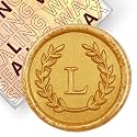 50Pcs Gold Letter L Adhesive Wax Seal Stickers, Hand-Made, No Need Seal Stamp, Tear and Use Wax Stickers for Wedding Invitations, Envelopes, Christmas Gift