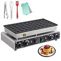 GarveeTech 50Pcs Mini Dutch Pancakes Maker Machine, 1.8 in Diameter Commercial Non-stick Electric Muffin Maker, Mini Pancakes Maker for Home Kitchen Restaurant