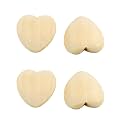 50pcs Natural 20mm Unfinished Wood Hearts Beads with Holes Eco-Friendly Wooden Heart Bead Handing Materials DIY Beading Craft Accessories (Heart Beads 50pcs)