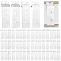 50pcs Slatwall Metal Plate Mount Backplate Mount Adapter, Silver