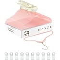 50pcs Slim Clear Toddler Hangers with 10 Connector Hooks for Kid's Closet