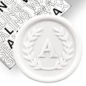 50Pcs White Letter A Adhesive Wax Seal Stickers, Hand-Made, No Need Seal Stamp, Tear and Use Wax Stickers for Wedding Invitations, Envelopes, Christmas Gift