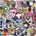 50PCS Y2K Aesthetic Retro Pop Clear Stickers for Journal Laptop Scrapbook