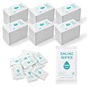 50Saline Wipes Individually Wrapped Travel Aftercare Wipes for Adults Kids