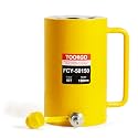 50T 6Inch Stroke Porta Power Single Acting Lifting Cylinder for Shipbuilding, Machinery and Industry,Automatically Retract Split Hydraulic Cylinders Tools, Yellow