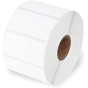 50x25mm2x1 inch direct thermal labelstickerno ribbon required plain white 1 inch core inside winding 1000 labelsroll for all bacode printer weighing scale direct thermal printers 1