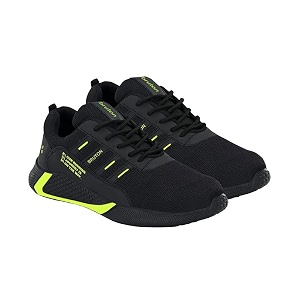 512 Mens Black Green Mesh with Sole