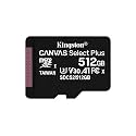 Kingston 512GB microSDHC Canvas Select Plus 100MB/s Read A1 Class UHS-I Memory Card w/o Adapter SDCS2/512GBSP