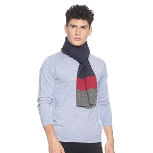 513 men acrylic woolen striped design casual warm winter wear muffler scarf stolemen1007_p