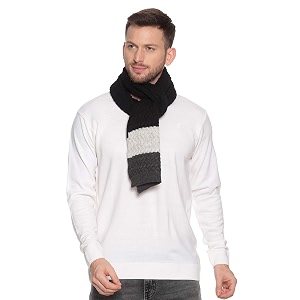 513 men acrylic woolen striped design casual warm winter wear muffler scarf stolemen1007_p
