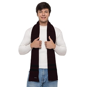 513 men acrylic woolen striped design casual warm winter wear muffler scarf stolemen107_p