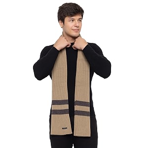 513 men acrylic woolen striped design casual warm winter wear muffler scarf stolemen107_p