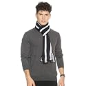 513 Men Acrylic Woolen Striped Design Casual Warm Winter Wear Muffler Scarf Stole