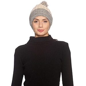 513 women acrylic wool blended regular fit self design knitted winter warm premium cap camel