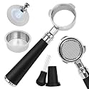 51mm Bottomless Portafilter 3 Ears Fits for CASABREWS CM5418 and 3700 Essential, Gevi 51mm 3 Ears Grouphead, Mr.Coffee Espresso Machine, Includes Puck Screen, WDT, Double Shot Basket