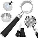 51mm Bottomless Portafilter 3 Ears Fits for Delonghi Dedica EC680/EC685/EC885 and SMEG, Espresso Accessories Kit includes Puck Screen, WDT Tool, Double Shot Filter Basket