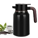 54oz Thermal Coffee Carafe, Stainless Steel Carafes for Hot Liquids 12 Hours, Insulated Coffee Carafes For Keeping Hot Coffee, Hot Water, Tea, Hot Beverage (Black)