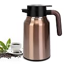 51oz Thermal Coffee Carafe, Stainless Steel Carafes for Hot Liquids 12 Hours, Insulated Coffee Carafes For Keeping Hot Coffee, Hot Water, Tea, Hot Beverage (Gold)