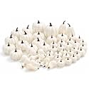52 PCS Assorted Sizes Rustic White Harvest Artificial Pumpkins Realistic Faux Pumpkins for Fall Halloween Thanksgiving Holiday Home Mantel Tabletop Painting Decorations