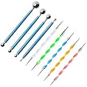 53 Arts 4Pcs Ball Embossing Stylus Dotting Tool With Fine 5Pcs Metal Modelling Pen For Mandala Art,Clay Pottery Ceramic,Nail Art,Ornament Diy Craft Supplies In Different Sizes(Set Of 9),Multicolor