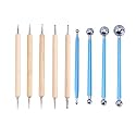 53ARTS 9 Piece Dotting Tools Ball Styluses for Mandala Rock Painting, Pottery Clay Craft, Embossing Art (Blue)