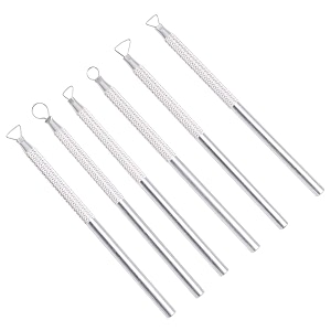53arts ceramic pottery clay ribbon sculpting tool kit with needle detail tools for carvingscraping craft modelling tools silver 6 pcs