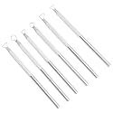 53ARTS Ceramic Pottery Clay Ribbon Sculpting Tool Kit with Needle Detail Tools for Carving/Scraping, Craft Modelling Tools (Silver, 6 Pcs)