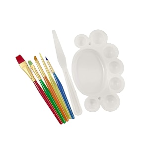 53arts different sizes synthetic flat paint brush for oil nail brush art artist acrylic painting set of 7