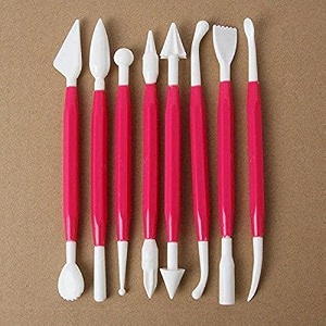53arts plastic ceramic pottery tools set of 8 carving double heads clay modelling sculpting shaping fondant cake decorating polymer tools for art amp craft supplies for kids artist random color
