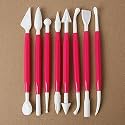 53ARTS Plastic Ceramic Pottery Tools Set of 8, Carving Double Heads Clay Modelling, Sculpting, Shaping, Fondant Cake Decorating, Polymer Tools for Art &amp; Craft Supplies for Kids, Artist (Random Color)