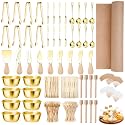 530 Pcs Charcuterie Board Accessories Cheese Butter Spreader Knife Set Butcher Paper Roll Serving Tongs Forks Spoons Dipping Bowls Dippers Cocktail Picks for Party Wedding Christmas (Gold)