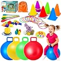 53PCS Carnival Outdoor Games Combo Set for Kids, 18 Inch Hopper Balls