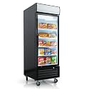 54" Commercial Display Freezer with 2 Glass Door - 44.7 Cu.ft Capacity, Digital Temperature Control, Auto Defrost,LED Lighting, Energy Efficient for Store & Supermarket (Single Door ：-8 to -1℉)