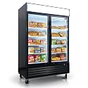 54" Commercial Display Freezer with 2 Glass Door - 44.7 Cu.ft Capacity, Digital Temperature Control, Auto Defrost,LED Lighting, Energy Efficient for Store &amp; Supermarket (Double Door ：-8 to -1℉)