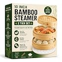54-Piece Bamboo Steamer Basket Set, 10 Inch for Delicious, Authentic Meals