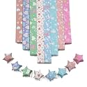 540 Sheets Origami Stars Paper Strips DIY Hand Crafts Heart Lucky Colorful Star 8 different styles Decoration Folding Paper for Arts Crafting Supplies, School Teaching (Heart B)