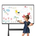 55'' Smart Board, 4K UHD Interactive Touchscreen Whiteboard, Android 14 8+128GB Wireless Smartboard for Classroom Home Office Studio