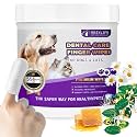 55 Counts Dogs & Cats Dental Care Wipes - Dog Teeth Cleaning Finger Wipes - Dog Tooth Brushing Kit Dental Wipes - Remove Bad Breath by Removing Plaque and Tartar Buildup & Freshens Breath